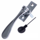 Luxury Forged Spoon End Espagnolette Security Handle - Traditional - right-handed - satin-chrome