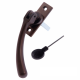 Luxury Forged Ball End Espagnolette Security Handle - Traditional - right-handed - antique-bronze
