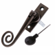 Luxury Forged Spiral End Espagnolette Security Handle - Traditional - left-handed - antique-pewter