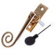 Luxury Forged Spiral End Espagnolette Security Handle - Traditional - left-handed - polished-brass