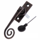 Luxury Forged Spiral End Espagnolette Security Handle - Traditional - right-handed - antique-pewter
