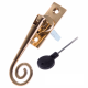 Luxury Forged Spiral End Espagnolette Security Handle - Traditional - right-handed - polished-brass