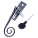 Luxury Forged Spiral End Espagnolette Security Handle - Traditional - right-handed - polished-chrome