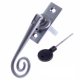 Luxury Forged Spiral End Espagnolette Security Handle - Traditional - right-handed - satin-chrome