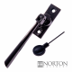 Luxury Forged Bolero Espagnolette Security Handle - Traditional - left-handed - black-nickel