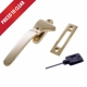 Awning Window Handle - left-handed - polished-brass