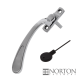 Luxury Forged Cranked Spoon End Espagnolette Security Handle - right-handed - polished-chrome
