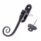 Monkey Tail Espagnolette Window Handle - left-handed - pewter-patina