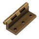 Cranked Large Washered Storm Proof Hinge - 64mm - mottled-antique-brass