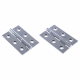 Double Phosphor Bronze Washered Hinge - 76-x-50-x-2-5mm-gauge - polished-chrome