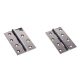 Double Phosphor Bronze Washered Hinge - 102-x-67-x-3-5mm-gauge - polished-chrome