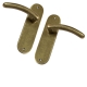 Dome End Internal Door Handle (Pair) - latch-set - mottled-antique-brass