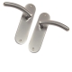 Dome End Internal Door Handle (Pair) - latch-set - satin-chrome