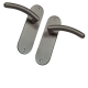 Dome End Internal Door Handle (Pair) - latch-set - satin-steel