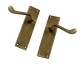 Scroll Internal Door Handle (Pair) - latch-set - mottled-antique-brass