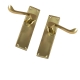 Scroll Internal Door Handle (Pair) - latch-set - polished-brass