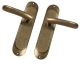Luxury Wedge Internal Door Handle Set - latch-set - mottled-antique-brass