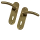 Dome End Internal Door Handle (Pair) - lock-set - mottled-antique-brass