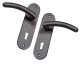 Dome End Internal Door Handle (Pair) - lock-set - satin-steel