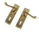 Scroll Internal Door Handle (Pair) - lock-set - polished-brass