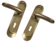 Luxury Wedge Internal Door Handle Set - lock-set - mottled-antique-brass