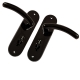 Dome End Internal Door Handle (Pair) - bathroom-set - black-nickel