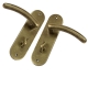 Dome End Internal Door Handle (Pair) - bathroom-set - mottled-antique-brass