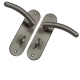 Dome End Internal Door Handle (Pair) - bathroom-set - satin-steel