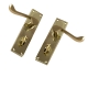 Scroll Internal Door Handle (Pair) - bathroom-set - polished-brass