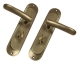 Luxury Wedge Internal Door Handle Set - bathroom-set - mottled-antique-brass