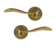 Swirl Internal Round Rose Door Handle (Pair) - polished-brass