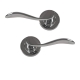 Swirl Internal Round Rose Door Handle (Pair) - polished-chrome