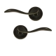 Swirl Internal Round Rose Door Handle (Pair) - oil-rubbed-bronze