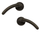 Dome End Internal Round Rose Door Handle (Pair) - antique-bronze