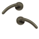 Dome End Internal Round Rose Door Handle (Pair) - antique-pewter