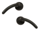 Dome End Internal Round Rose Door Handle (Pair) - oil-rubbed-bronze