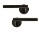 Tempo Internal Round Rose Door Handle (Pair) - black-nickel