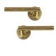 Tempo Internal Round Rose Door Handle (Pair) - polished-brass