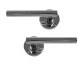 Tempo Internal Round Rose Door Handle (Pair) - polished-chrome