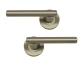 Tempo Internal Round Rose Door Handle (Pair) - satin-steel