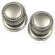 Beaded Internal Door Knob (Pair) - satin-chrome