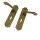 Arch Internal Door Handle (Pair) - lock-set - mottled-antique-brass