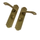 Arch Internal Door Handle (Pair) - bathroom-set - mottled-antique-brass