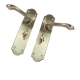 Arch Internal Door Handle (Pair) - bathroom-set - satin-nickel