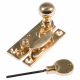 Locking Hook Fastener - polished-brass