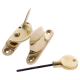 Narrow Fitch Fastener - locking - polished-brass