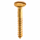 Raised Head Finished Screws - polished-brass