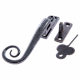 Monkey Tail Locking Night Vent Fastener - left-handed - pewter-patina