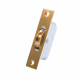 Standard Curved Wheel Sash Pulley - square-end - brass