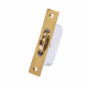 Standard Curved Wheel Sash Pulley - square-end - polished-brass